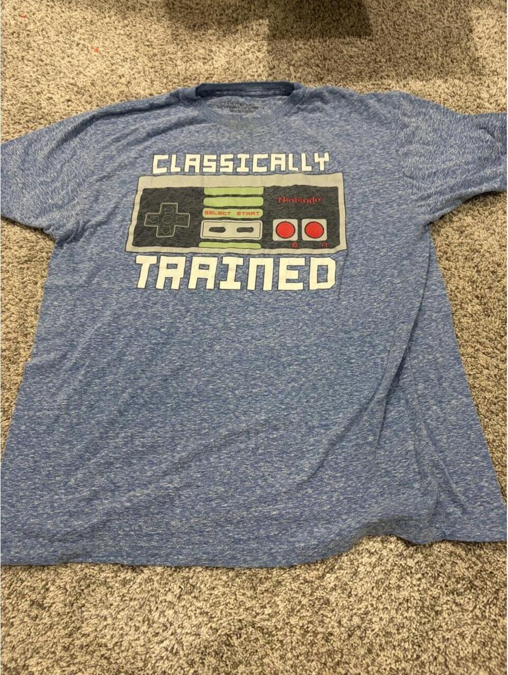 Nintendo Men's Blue Tshirt